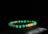 Rengetsu Ryokuken Green Blade luxury Malachite men’s bracelet 16,5 cm – product photo