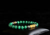 Rengetsu Ryokuken Green Blade luxury Malachite men’s bracelet 18 cm – product photo