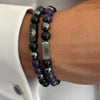 Rengetsu Yūgan Silent Depth and Yūjin Silent Blade luxury Charoite men’s bracelets worn by male model – lifestyle photoshoot